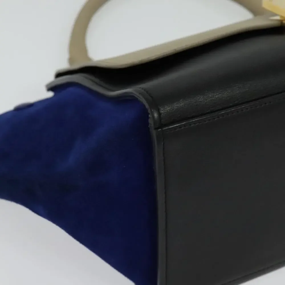 Celine Leather Trapeze Handbag Beige